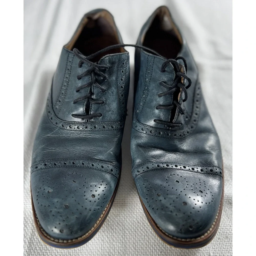 Johnston & Murphy Shoes Mens Size 10 Oxford Brogue‎ Leather Dress Formal Lace Up